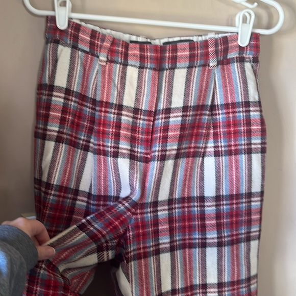 NWT J. Crew | Nello Gori Vintage Plaid Tapered Leg Wool Pant Size 6P - Picture 4 of 13